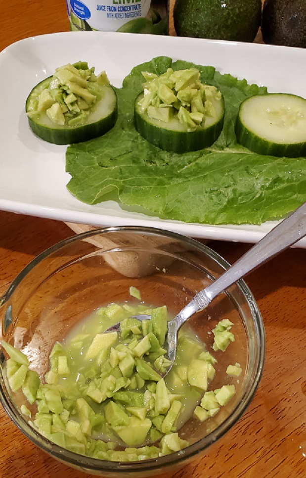 chopped and diced avocado