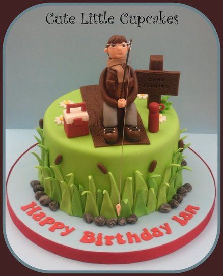 simple fishing cake