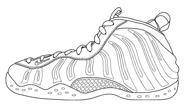 shoe template coloring pages