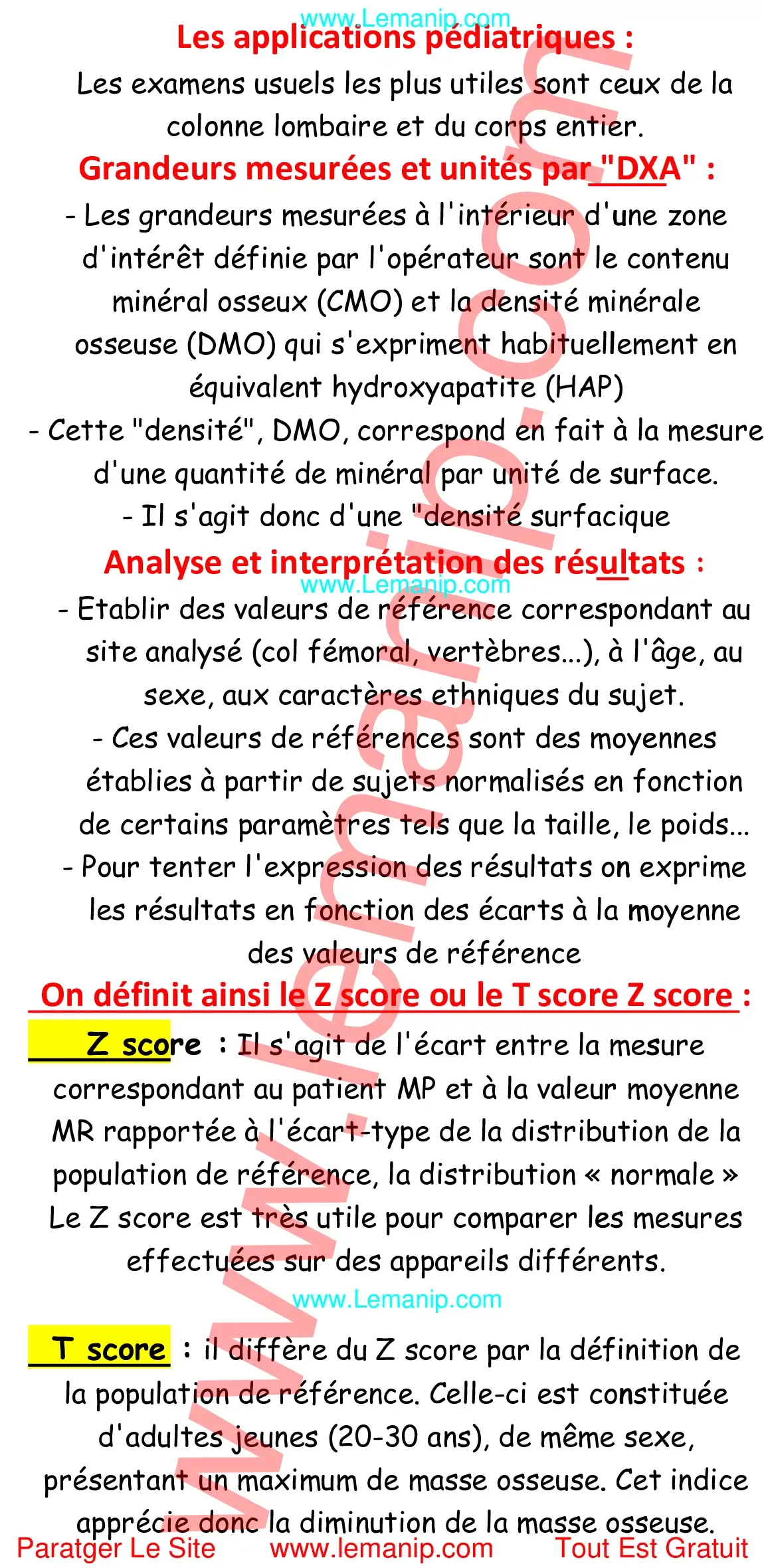 Résumé Du Cours Du Module Ostéodensitométrie ODM 6