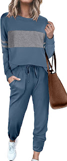 Colorblock Sweatsuits Sets for Women 2 Piece Casual Outfits Lounge Sets