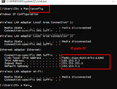 ipconfig pada windows