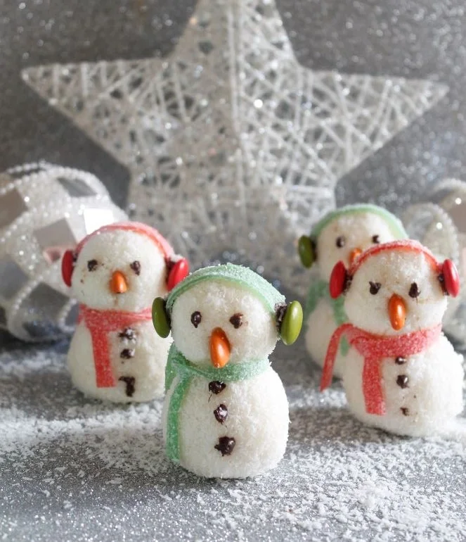 Muñecos de nieve de coco