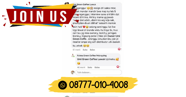 08777 010 4008 jual Kopi Hijau Pelangsing UMI Green Coffee UGC Sememi