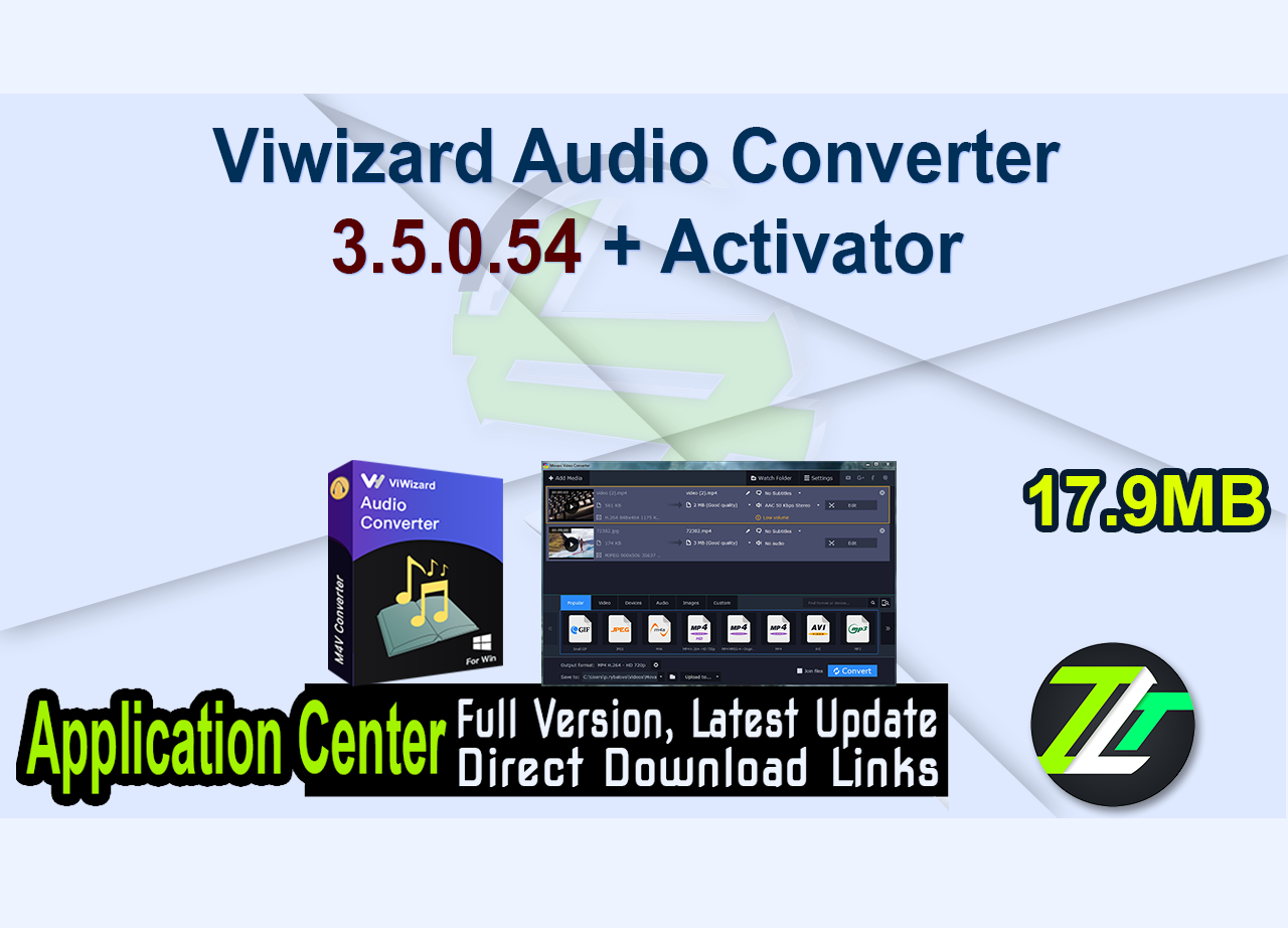 Viwizard Audio Converter 3.5.0.54 + Activator