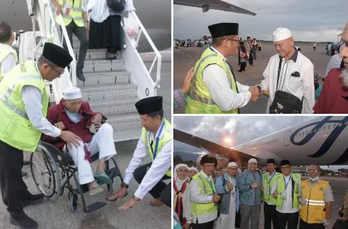 Sambut Kepulangan Jemaah Haji Kloter I Asal Padang, Wako Hendri Septa: Semoga Menjadi Haji yang Mabrur