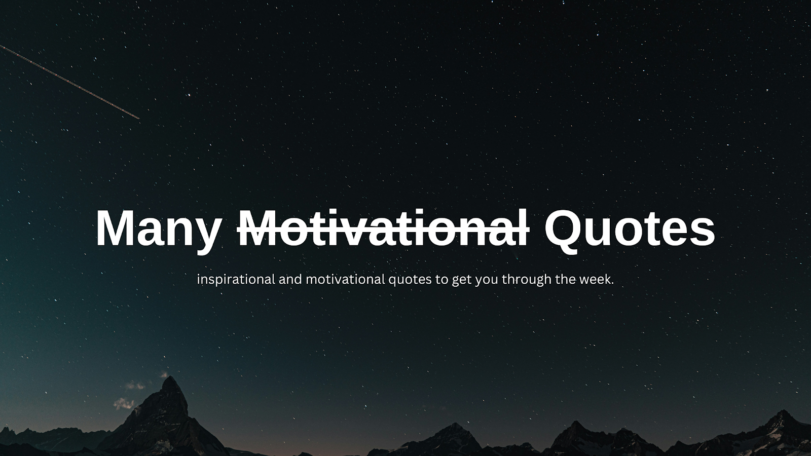 Many Motivational Quotes