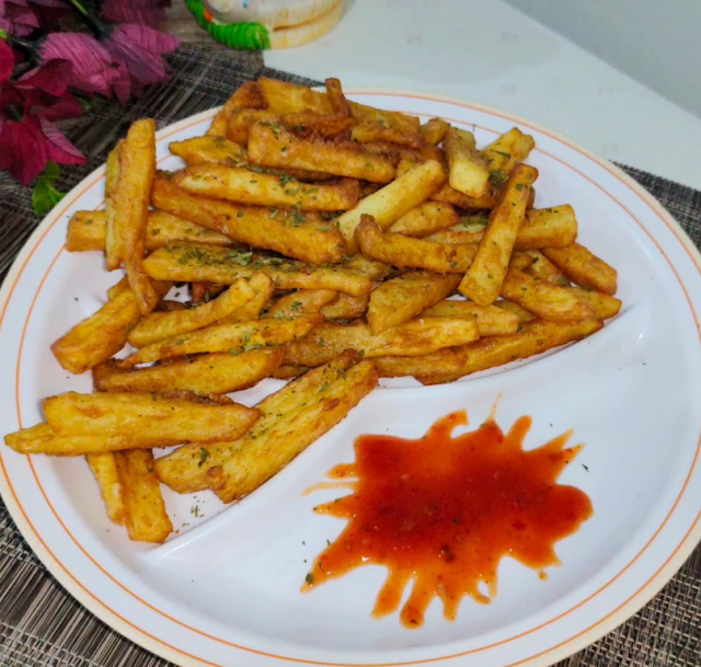 egg grench fries recipe with step by step photos and video