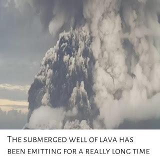 The submerged well of lava has been emitting for a really long time