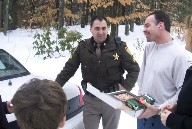 Two brothers giving each other the same candy gift for 30 years