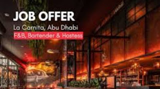 Job In Dubai For Waiters & Bar Back Jobs  Requirement In La Carnita Dubai