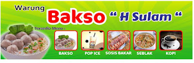 Desain Spanduk Warung Bakso H Sulam