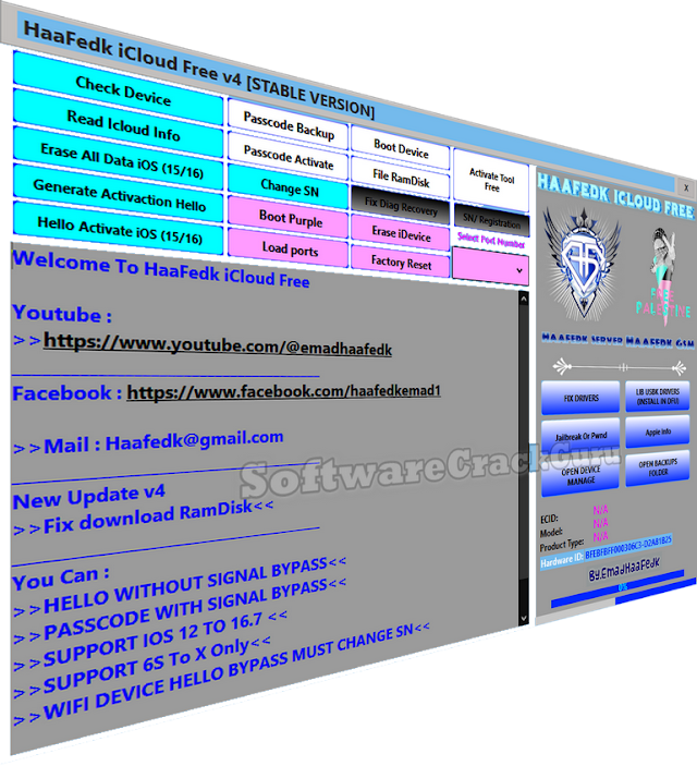 HaaFedk iCloud Free Tool v4 Free Download (Latest Version)