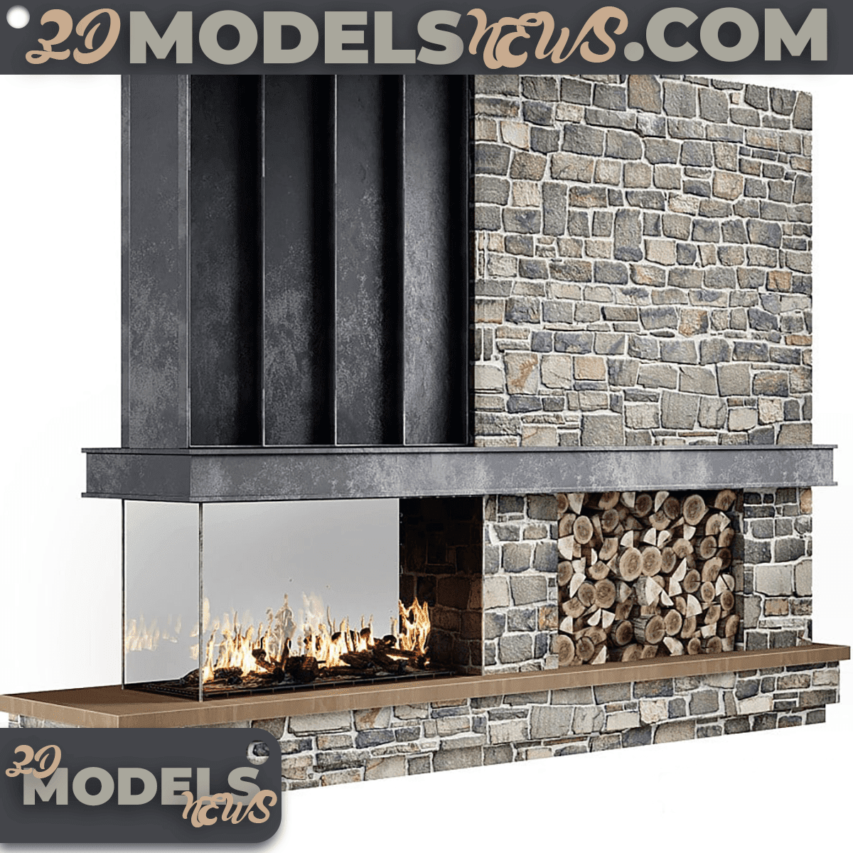 Fireplace Modern Model 79 1