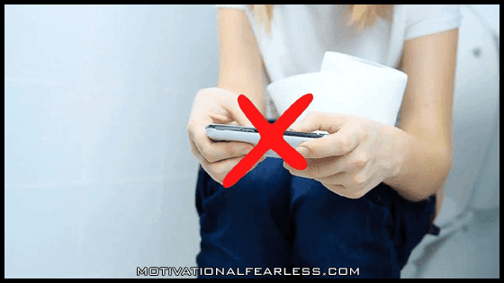 Why is it urgent to stop using the phone in the bathroom?