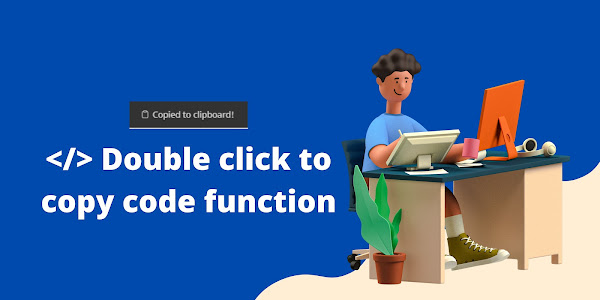 How to add double click to copy pre-code function in Blogger