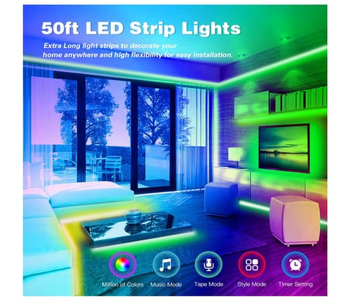 FONEWE LED Light Strips Color Changing Lights for Bedroom