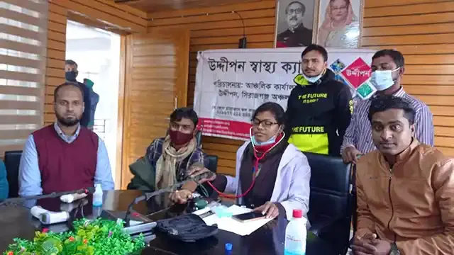 কাজিপুরে স্বাস্থ্য ক্যাম্প