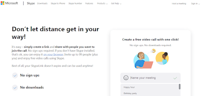 Skype meeting platform