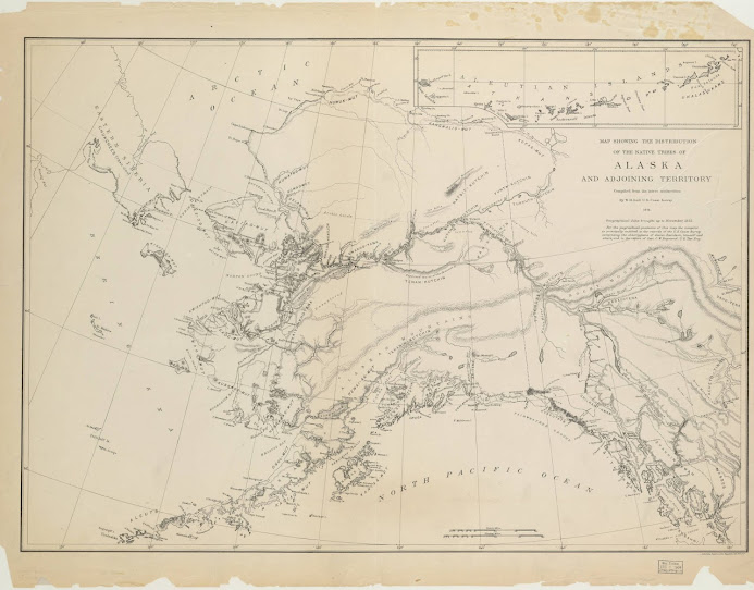 Map showing the distribution of the native tribes of Alaska and adjoining territory