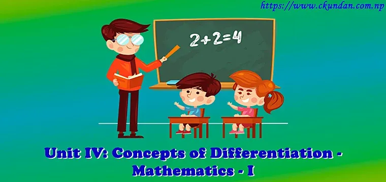 Concepts of Differentiation - Mathematics I