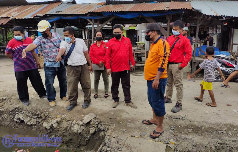 PDIP Medan Labuhan Tinjau Proyek Drainase Pengendalian Banjir