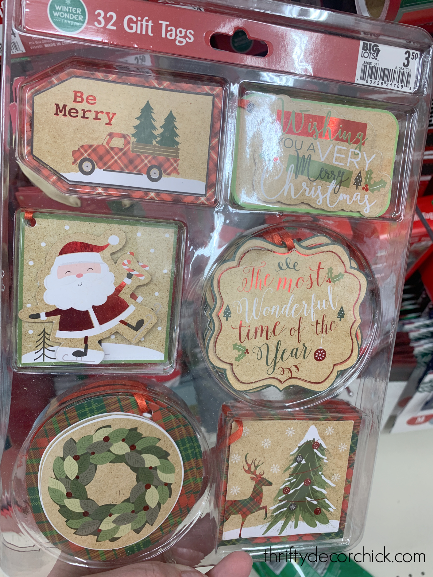 Cute Christmas gift tags Big Lots