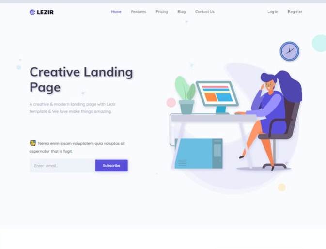 Lezir - Landing Page Template