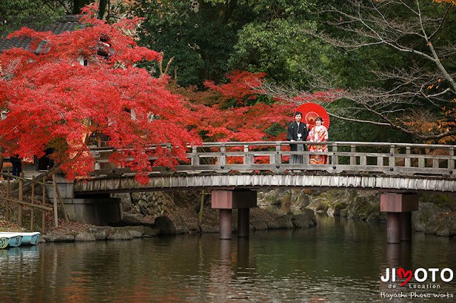 奈良の紅葉で前撮り撮影