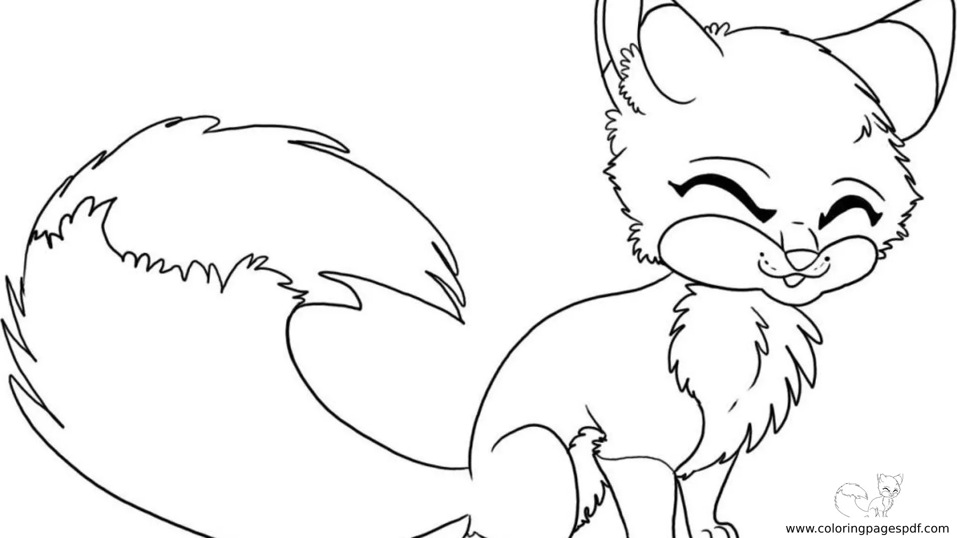 Coloring Pages Of A Cute Fox