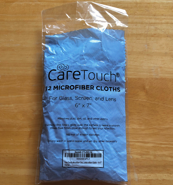 Package of 12 Care Touch microfiber cleaning cloths