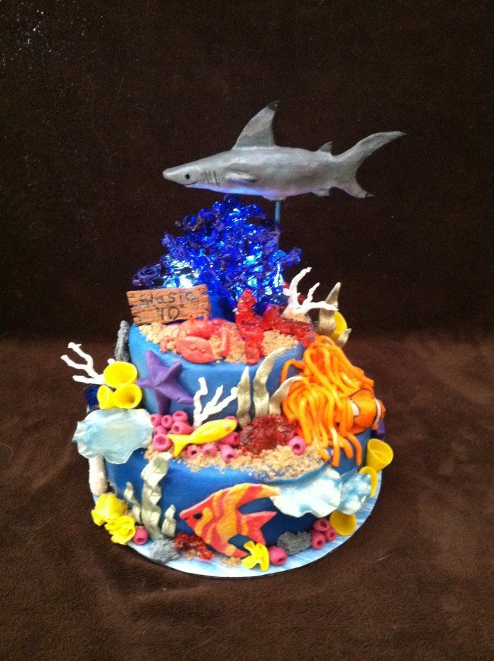 shark birthday cakes