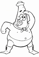 Patrick Star the sailor man coloring page