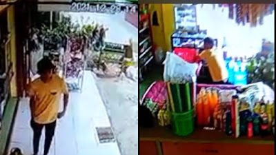 Detik-Detik Aksi Pria Terekam CCTV Curi Uang dari Toko di Cabalu Bone 