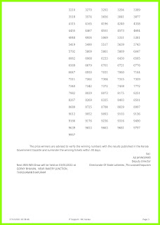 Off. Kerala Lottery Result 27.12.2021, Win Win result W-648 Winners List