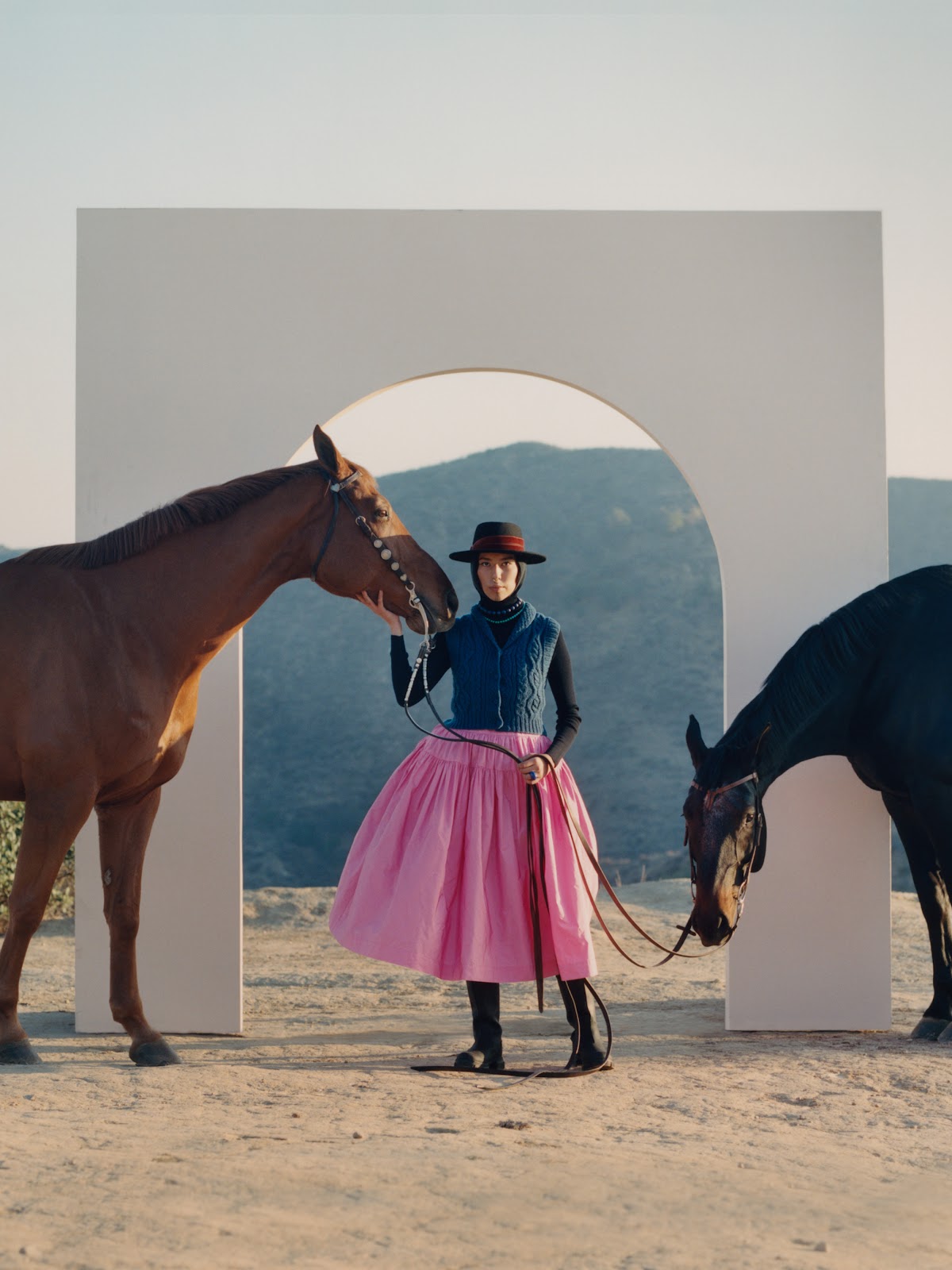 Quannah Chasinghorse in Porter Edit December 2021/January 2022 by Camila Falquez