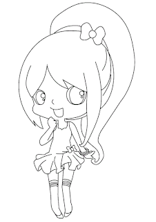 Cute girl coloring page