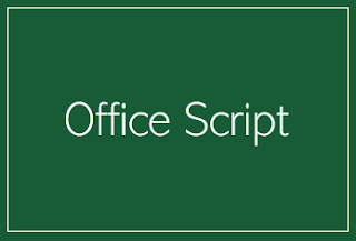 Imagem com uma representação do Office Script