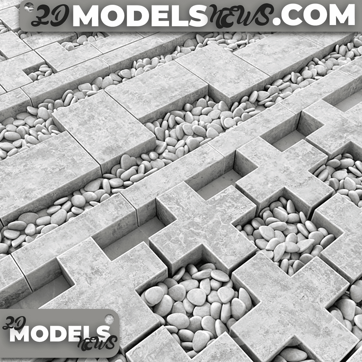 Concrete border construction model 2