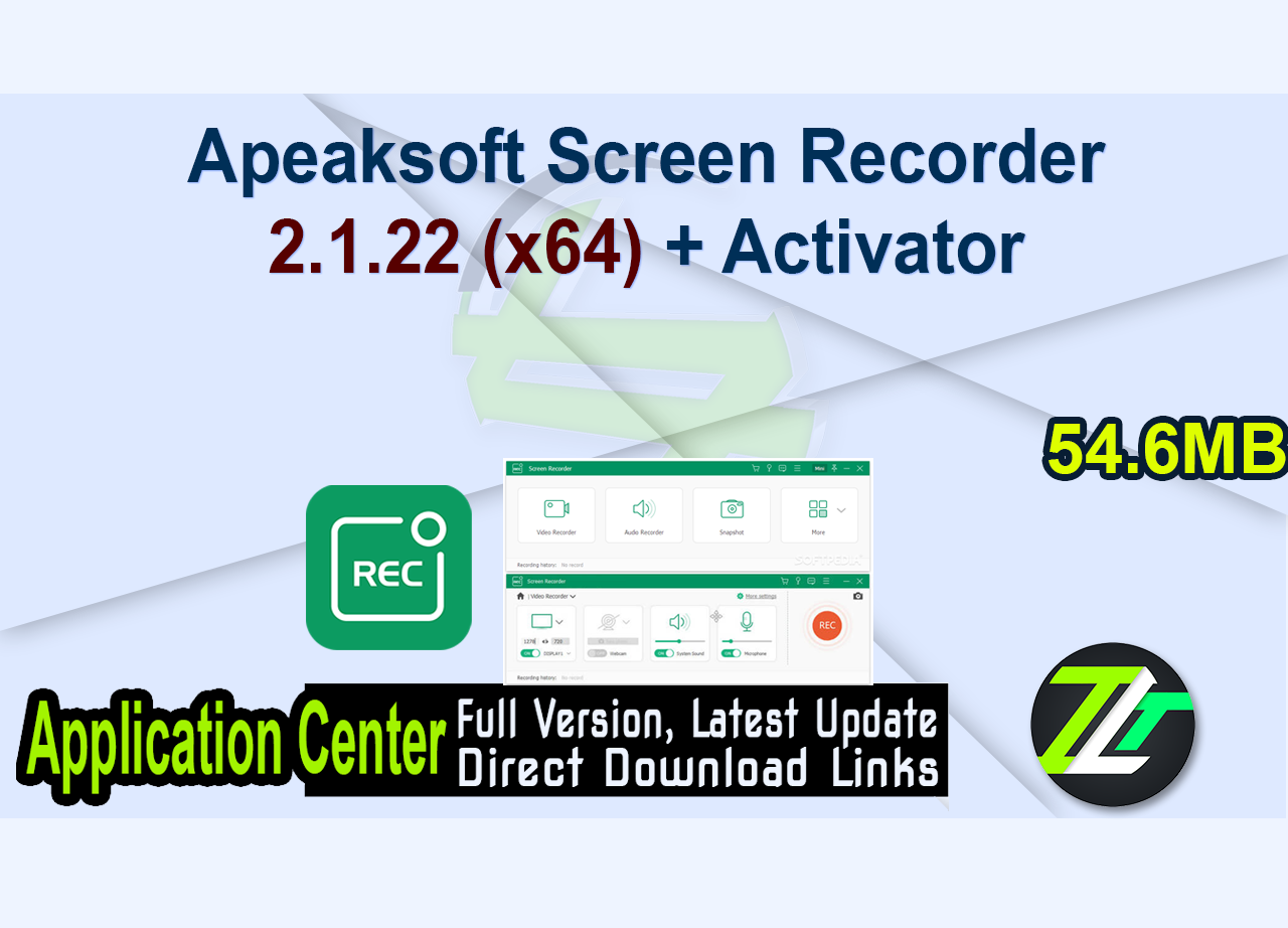 Apeaksoft Screen Recorder 2.1.22 (x64) + Activator
