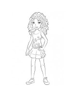 Lego friends coloring page