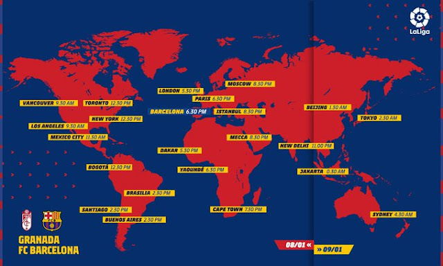 Horario Granada vs Barcelona