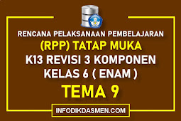RPP KELAS 6 TEMA 9 KURIKULUM 2013 REVISI 3 KOMPONEN