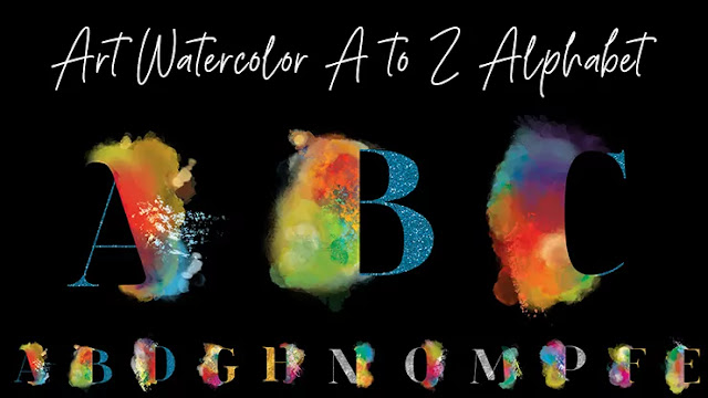 Art Watercolor A Z Alphabet !! English 3D Alphabet !! Alphabet png