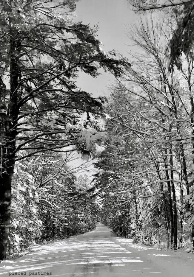 Snow Covered Back Road in New Hampshire