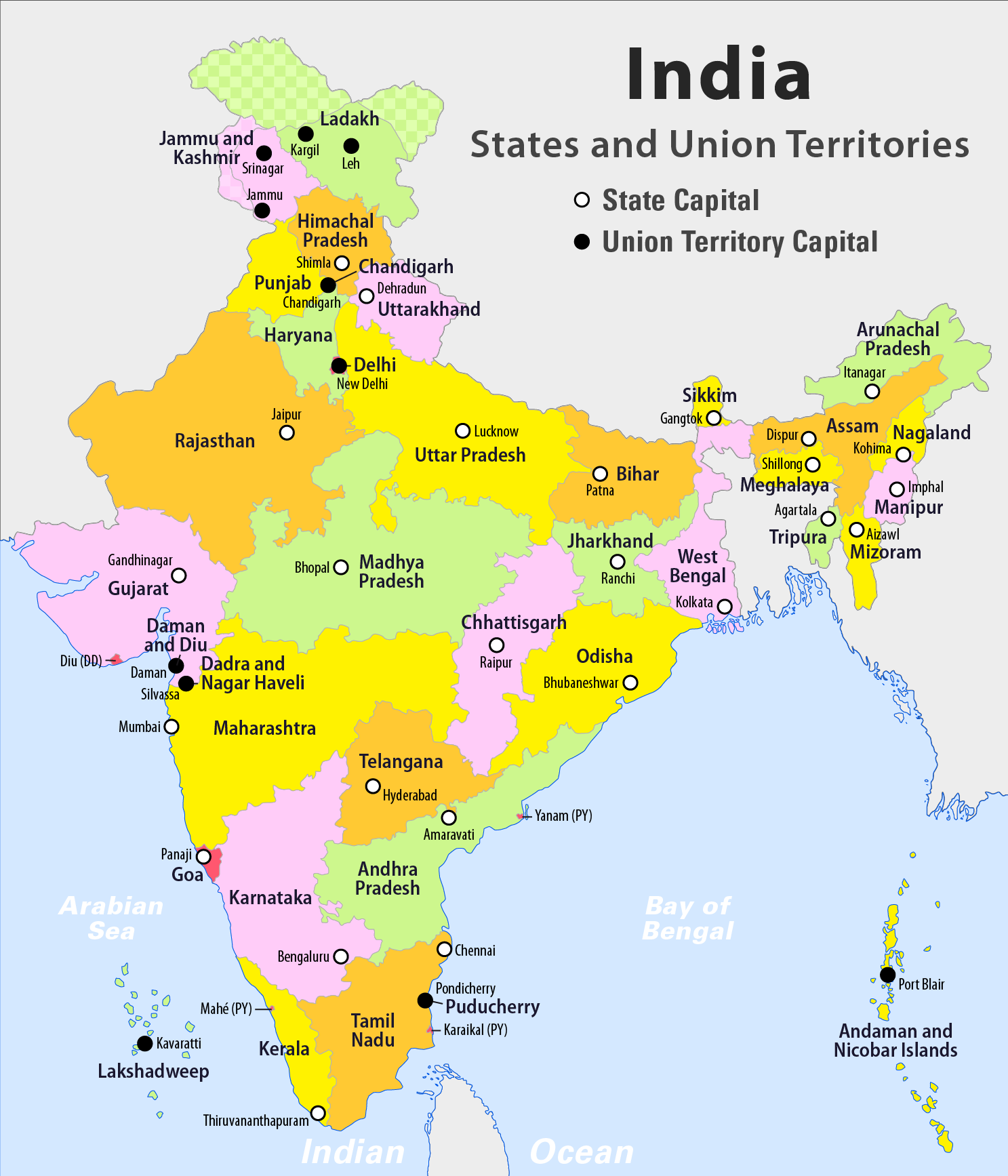 Indian States and Capitals