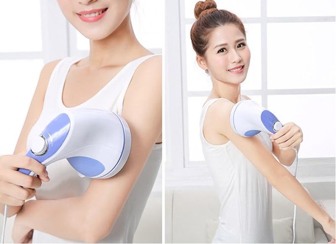 Electric Full Tone Spin Full Body Relax Massager 5 Headers Device