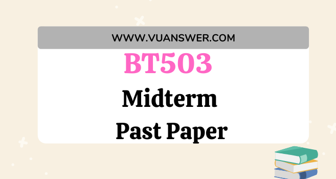 Updated BT503 Midterm Solved Past Papers