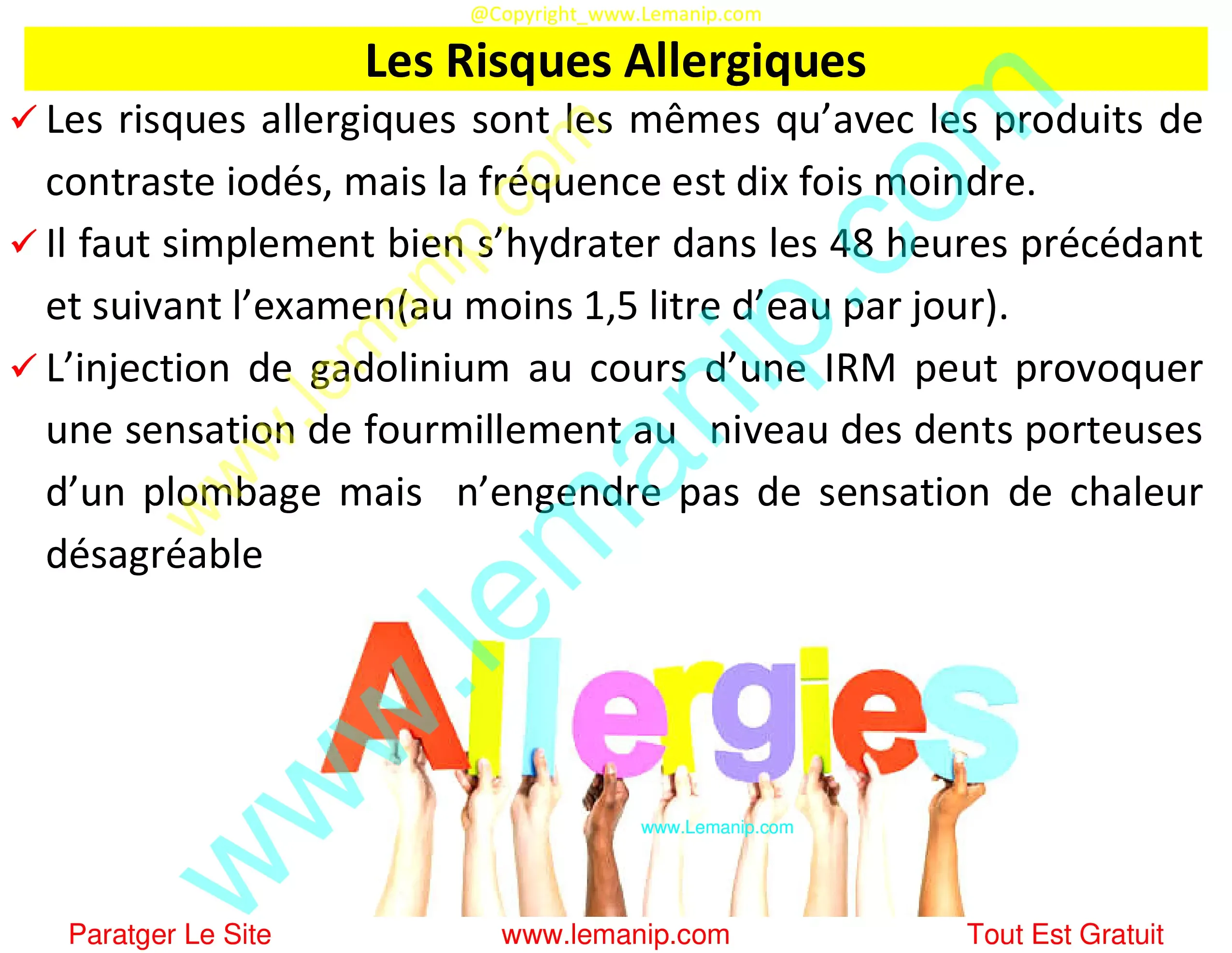 Les Risques Allergiques EN IRM