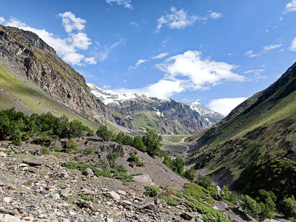 view of Baj Gaz/BajGaz pass in distance Daitar valley Chalt Nagar